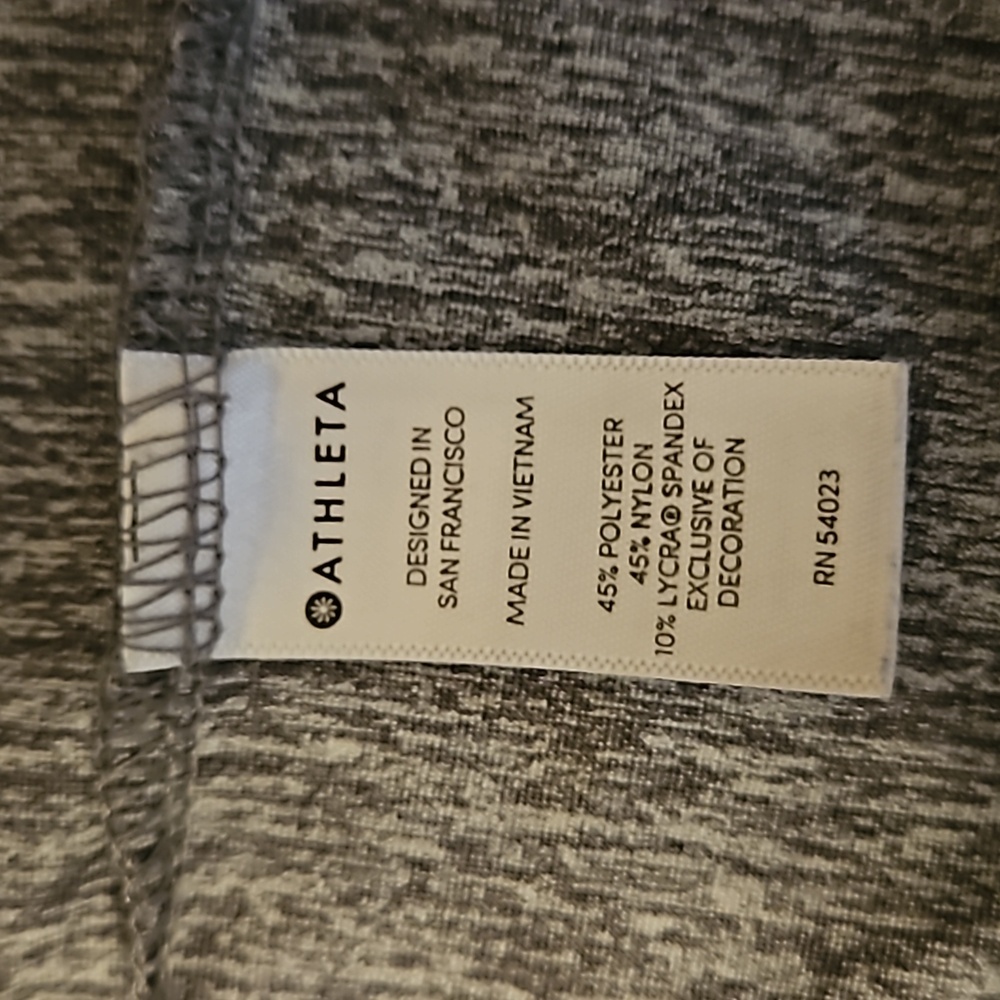 Athleta Heather Gray Black Tulip Back Workout Tank Top Small Criss Cross - Picture 8 of 8